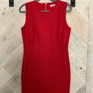 Calvin Klein Red and Gold Sparkle Holiday Dress